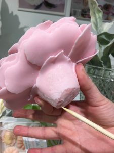Making a Bouquet - Skewer Placement 2 - A'marie's Bath Flowers